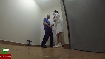 Nurse eating cock